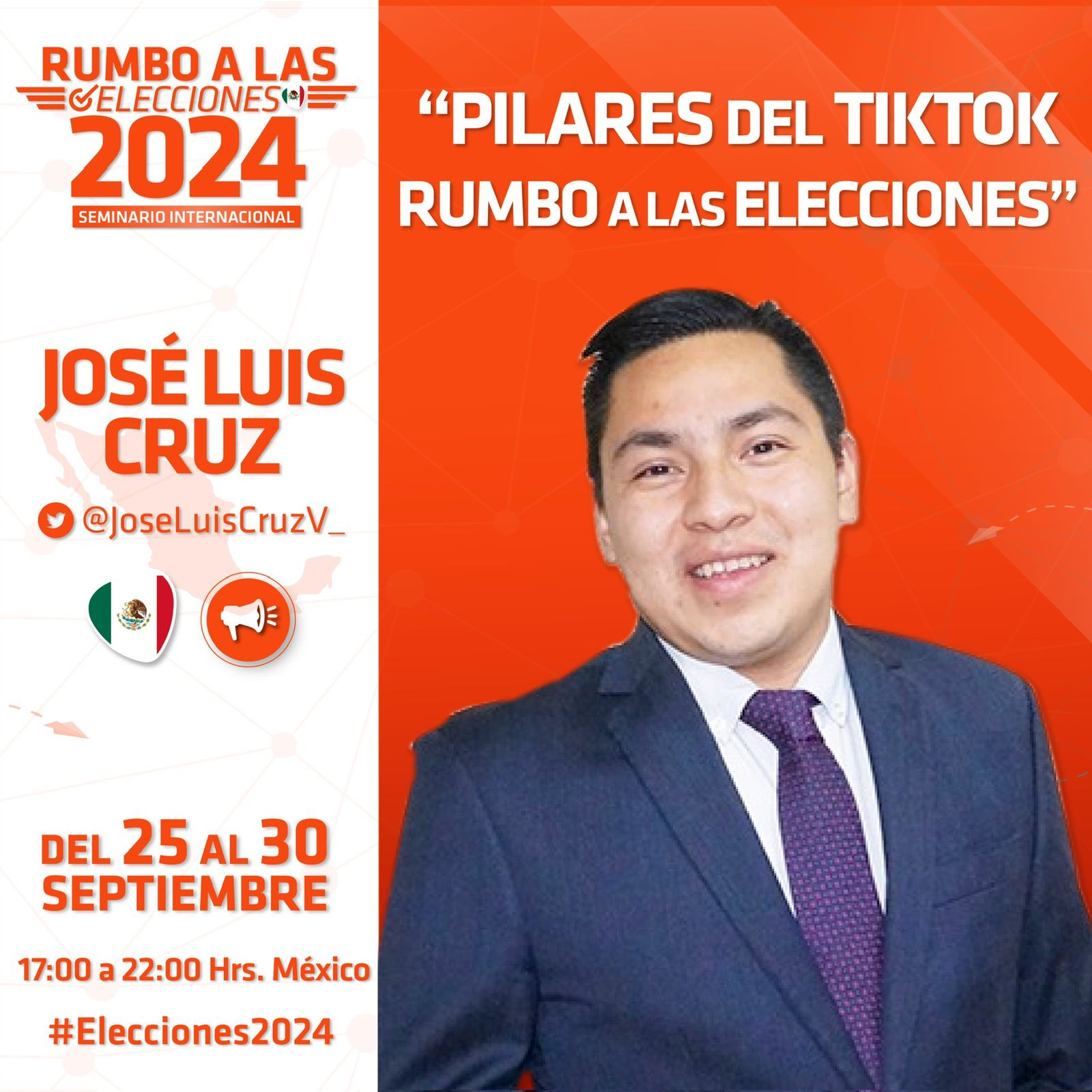 Participará José Luis Cruz en la VIII edición de “Rumbo a las Elecciones México 2024” organizado por Politólogos Digitales